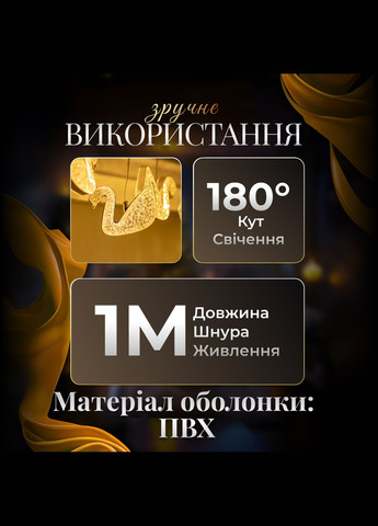 Гірлянда-штора Сваровські 3 метри 6 фігур, теплий білий GarlandoPro (328441673)