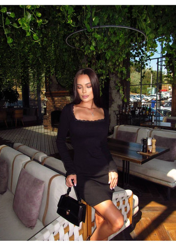 Черное праздничный, повседневный, вечернее, деловое, кэжуал женское платье мини Style Point однотонное