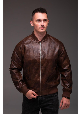 Коричневая демисезонная куртка бомбер мужская демисезонная No Brand