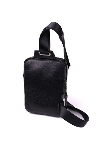 Чоловіча сумка бананка через плече із натуральної шкіри з кишенями чорна (sku_22879) No Brand (328922562)