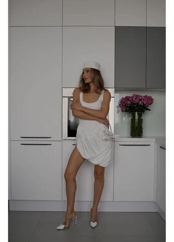 Черное платье с разрезом черный - (78d) Classyme