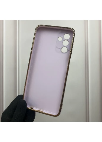 Чохол для Galaxy A04s SM-A047F глянсовий із золотою окантовкою із захистом камери на самсунг а04с бузковий Samsung (366022168)