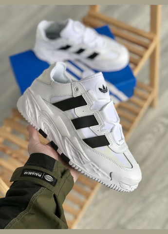 Білі Осінні кросівки чоловічі і жіночі adidas niteball white | адідас найтбол білі No Brand