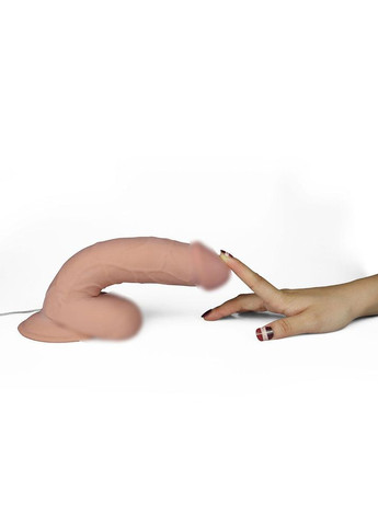 Вібратор кібершкіра 20 см із присоскою інтимні іграшки Ultra Soft Dude Vibrating Lovetoy (317747504)