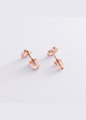 Золоті сережки-пусети Сердечка с06924 Oniks (264022671)