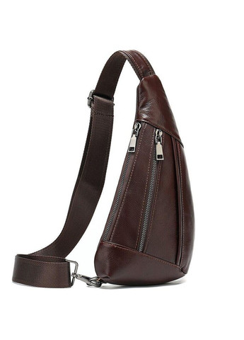 Чоловіча сумка-слінг шкіряна 14737 Коричнева Vintage (366880878)
