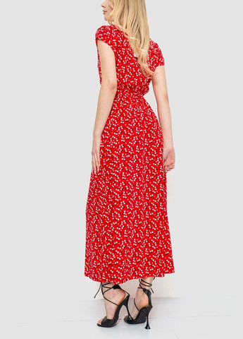 Червона сукня з квітковим принтом, колір чорний, Ager