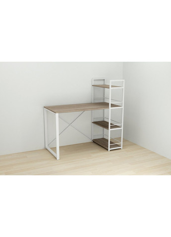 Письменный стол Серии Конект с этажеркой 75x120x600 белый ДСП 16мм (FRD-104228) Ferrum-decor (360645196)