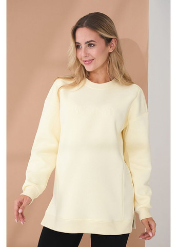 Теплая туника для беременных и кормящих цвета шампань с начесом Юла мама (362465065)