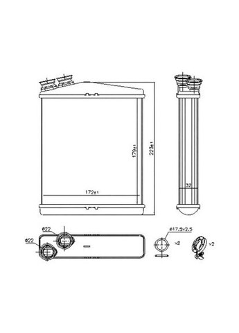 Радіатор пічки LAND ROVER FREELANDER (07-) 2.0 I 16V TURBO (+) 73645-ua Nissens (366275568)