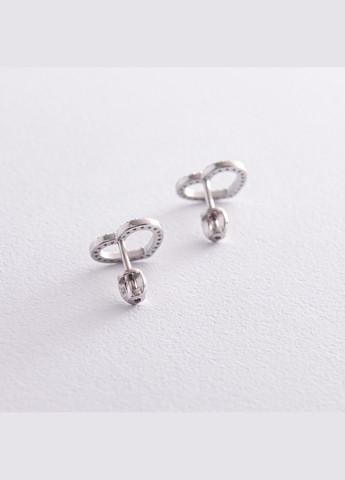 Срібні сережки - пусети Сердечки з фіанітами OR121210 Oniks (264644169)