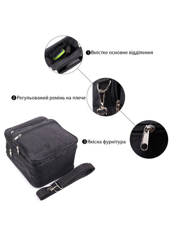 Сумка для чоловіків зі зручною ручкою з якісного поліестеру 22579 Чорний FABRA (292851870)