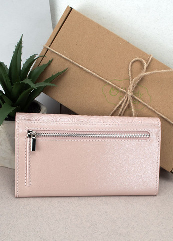 Подарочный женский набор №92: кошелек Leona + обложка на паспорт + ключница (розовые цветы) HandyCover (283323788)