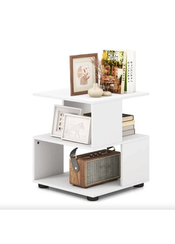 Журнальный столик Luna 3-уровневый белый Costway (361952827)