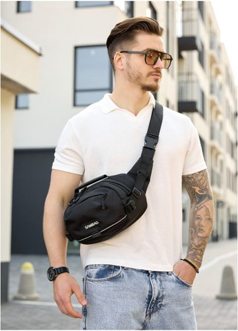 Чоловіча тканинна сумка через плече Чорна (9670301517) Sambag (361244881)