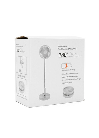 Портативний настільний вентилятор FH-2058, R*195mm, 3 режими, висота до 1м, живлення від 2*18650, Mix Color, Box Voltronic (371388090)