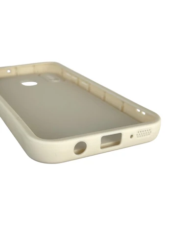Чехол силиконовый оригинальный Soft Touch с 3D принтом злого кота для Galaxy A30 (SM-A305F) молочный (Полная защита камеры) Samsung (378977979)