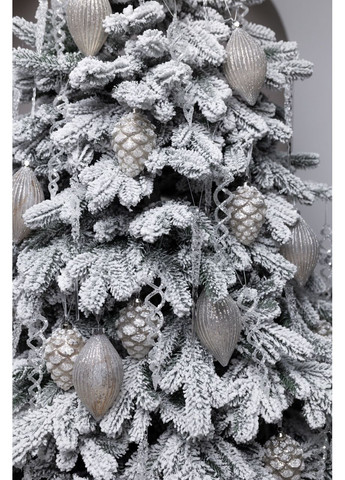 Ялинка штучна лита АНДОРА Засніжена 1.52 м з металевою підставкою на 30% пишніша, модель 2025 року Yalunka Tobi Андора (355803981)