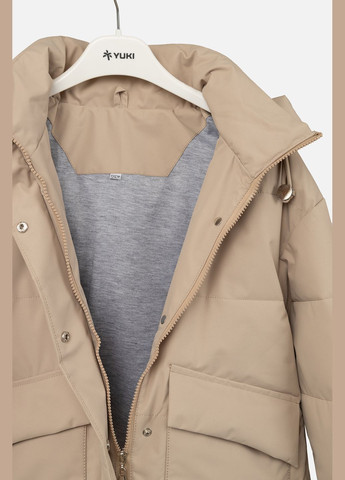 Бежева демісезонна куртка для дівчинки колір бежевий цб-00267394 SANMAO