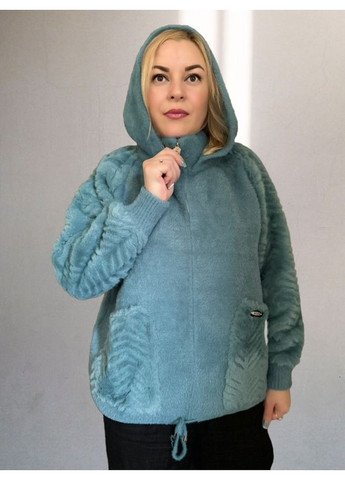 Бирюзовая женская куртка из шерсти "альпака" Value Plus