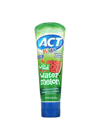 Детская зубная паста Kids Anticavity Fluoride Toothpaste 130 g (Wild Watermelon) Act (278234247)
