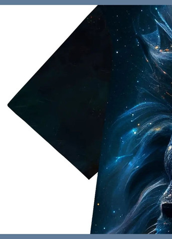 Комбинированная мужская футболка 3d принт дух небесного льва термо дышащая xxl luxaurum014 No Brand