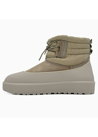 Кроссовки женские и мужские UGG Classic Mini Lace-Up Beige | Угі Класік Міні бежевые демисезоны (372463801)