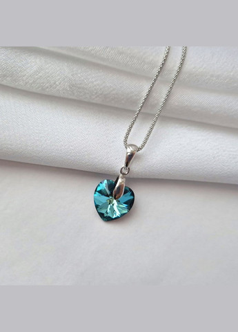 Срібна підвіска кулон Серце з Камінням Сваровськи Срібло 925 проби Родоване 30013/14р 2.16г No Brand (317049182)