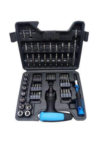 Набір викруток із бітами 63 предмети, у кейсі/Викрутка з набором біт/Рверсивна викрутка з насадками No Brand (367805771)