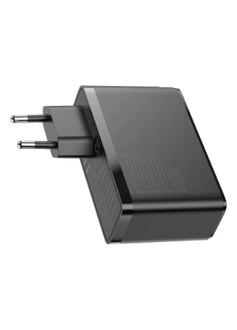 Зарядний пристрій 4 порти GaN2 Pro 100 Вт (2Type-C + 2 USB) чорний CCGAN2P-L01 Baseus (280928768)