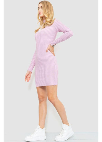 Светло-розовое платье вязаное в рубчик, 204r173 Ager