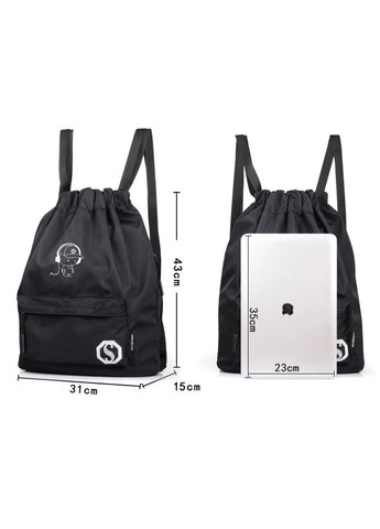 Рюкзак-мішок спортивний із водовідштовхувальної тканини Music, який світиться в темряві Senkey&Style (269254843)