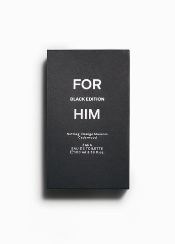 Туалетна вода для чоловіків For Him Black Edition 2022 (100 мл) Zara (278773877)