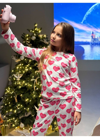 Белая демисезонная детская пижама кофта + брюки Asi.Store.ua