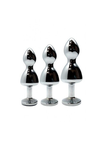 Металлическая анальная пробка Lollypop Double Ball Metal Plug Blue M диаметр 3,1, длина 9,4 с Wooomy (303882317)