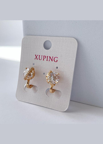 Серьги позолота Xuping Классические с камнями Золото 15 мм S15109 Xuping Jewelry (328943470)