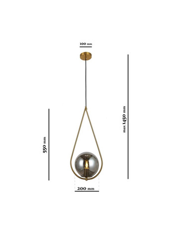 Подвесной светильник 91637251 BRZ+BK (LVS3475) Levistella (305754644)