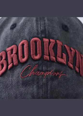 Кепка Бейсболка Варенка логотип Brooklyn Champions (Бруклин) с изогнутым козырьком Черный, Унисекс One size No Brand (341083712)