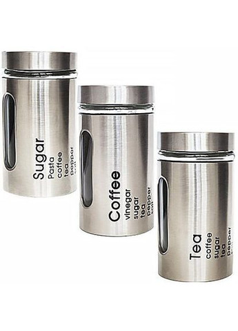 Емкость для продуктов Vilem 560мл стеклянная банка для хранения кофе сахара из нержавеющей стали S&T (368978444)