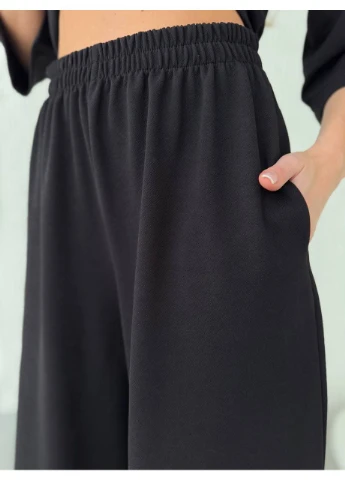 Жіночий костюм з кюлотами та кофтою з тканини Zara креп-трикотаж — ЗАМІРИ В ОПИСІ GD/GL Модний простір (385799139)