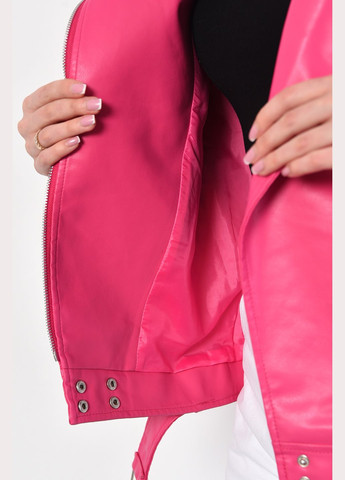 Рожева демісезонна куртка жіноча з екошкіри рожевого кольору. Let's Shop