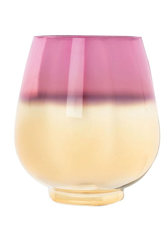 Декоративний великий скляний свічник золотий-рожевий Livarno home (282708514)