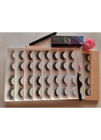 Набір MАКСІ багаторазові вії без магнітів 16 моделей + Маркер підводка для надягання Magnetic Lashes (366668486)