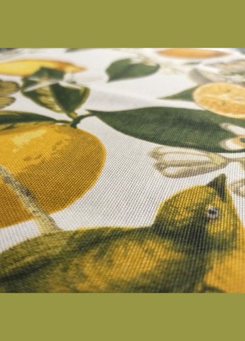 Декоративна доріжка на стіл, настільна доріжка водовідштовхувальна тефлонова жовта "Лимони та Метелики" 37х100 Maystat (305390964)