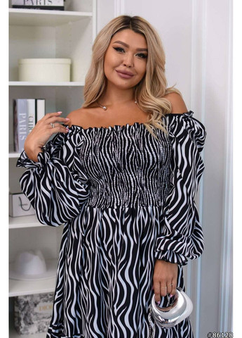 Черно-белое повседневный платье женское стильное демисезонное LeVi