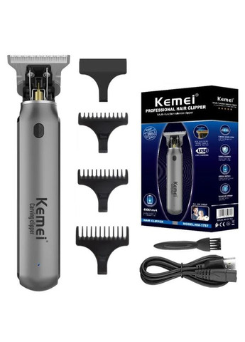 Триммер для стрижения волос окантовки бороды аккумулятор 1500 мА·ч USB KM1757 cp Kemei (302239724)