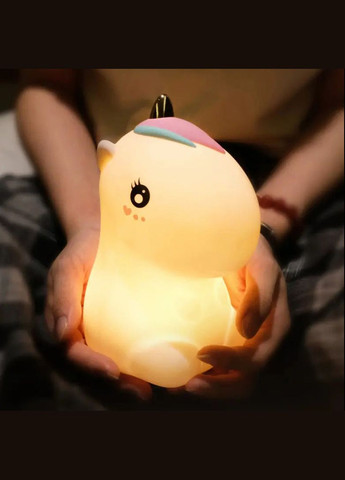 Декоративный ночник Lovely Horse LJC-132 единорог детский силиконовый светильник для сна игрушка No Brand (317275900)