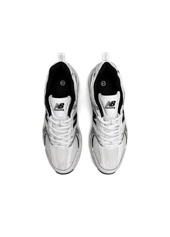 Белые демисезонные кроссовки мужские, вьетнам New Balance 530 White Black Silver