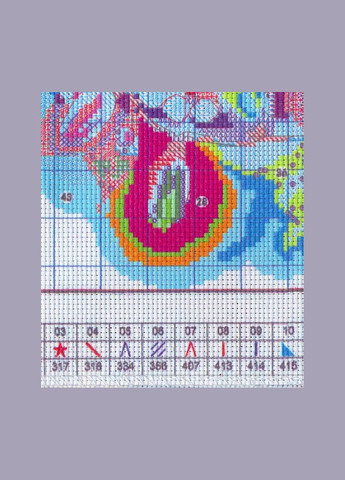 Набір для вишивання за нанесеною на канву схемою "Bird and lamp". AIDA 14CT printed, 28*34 см Joy Sunday (313614524)