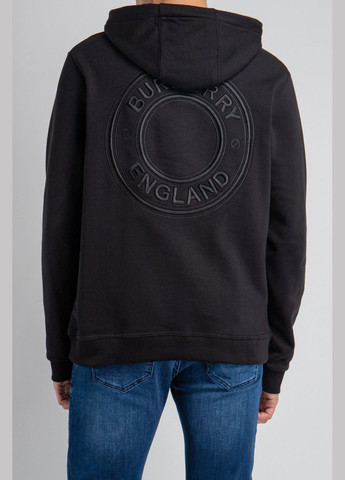 Черный хлопковый худи с вышитым лого Burberry (339604167)